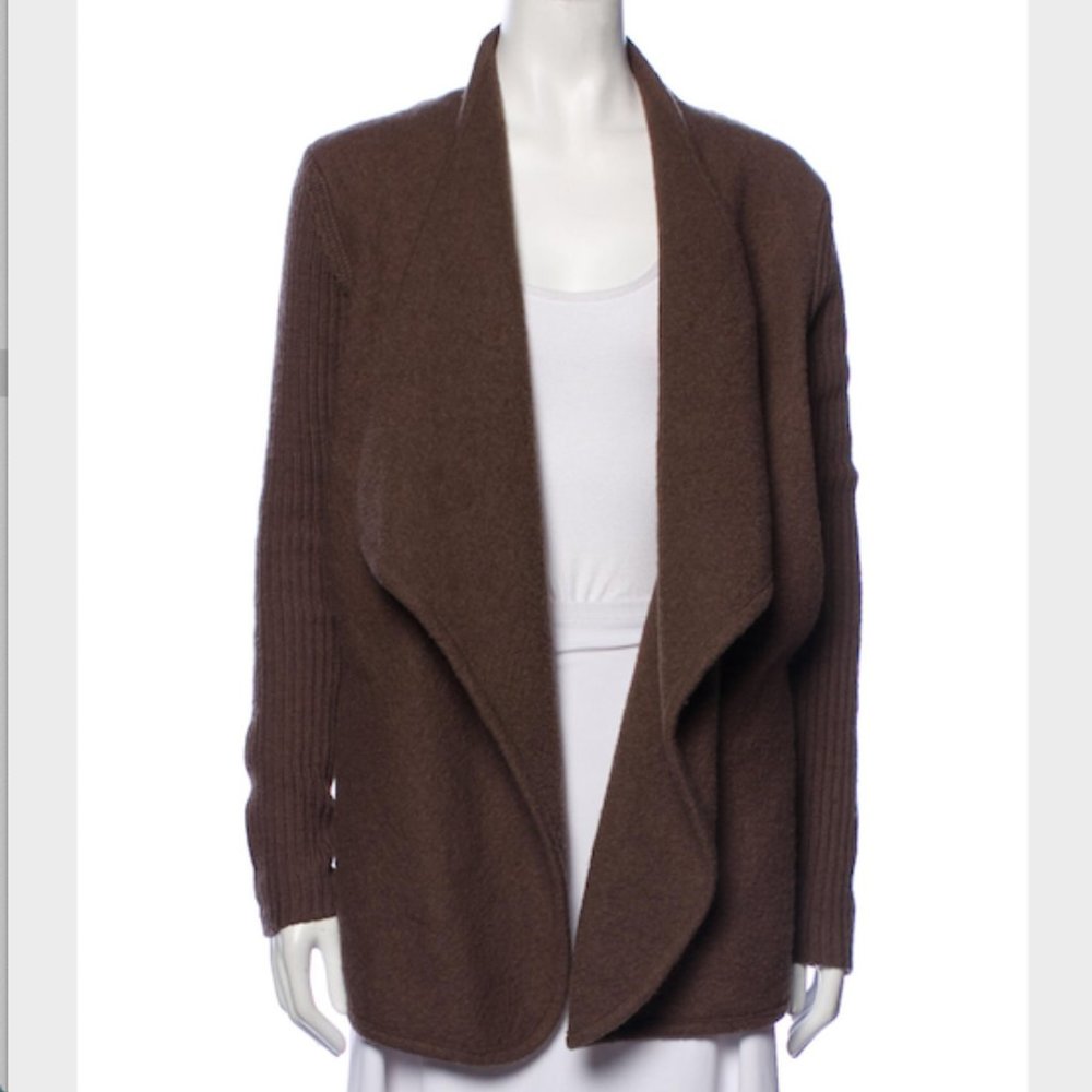 Vince Wool Drape front Cardigan